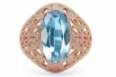 Original Vintage 14K Rose Gold Aquamarine Ring Vintage style vrc074r
